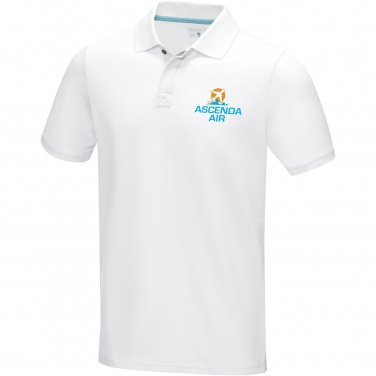 Logo trade promotional products image of: Graphite short sleeve men’s organic polo