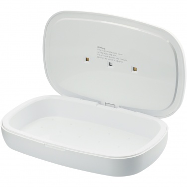 Logo trade promotional item photo of: Capsule UV smartphone sanitizer with 5W wireless charging pad