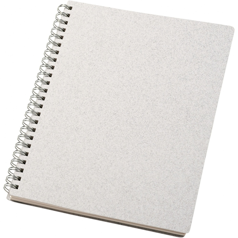 Logo trade promotional gifts image of: Bianco A5 size wire-o notebook