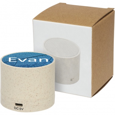 Logotrade promotional items photo of: Kikai wheat straw Bluetooth® speaker