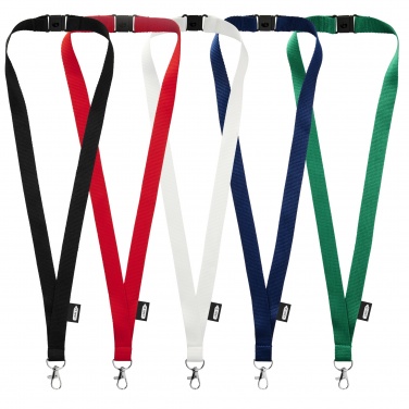 Logo trade promotional product photo of: Tom recycled PET lanyard with breakaway closure