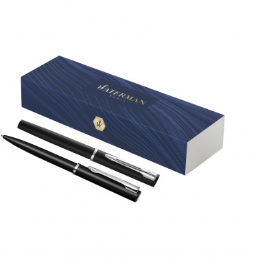 Logotrade promotional giveaway image of: Waterman Allure ballpoint and rollerball pen set