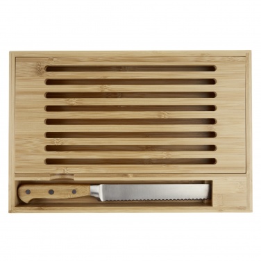 Logotrade promotional item picture of: Pao bamboo cutting board with knife