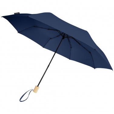 Logo trade business gifts image of: Birgit 21'' foldable windproof recycled PET umbrella