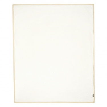 Logo trade business gift photo of: Marigold GRS certified RPET polar fleece and sherpa blanket
