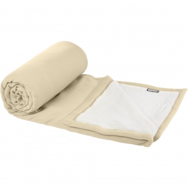 Logotrade promotional merchandise image of: Marigold GRS certified RPET polar fleece and sherpa blanket