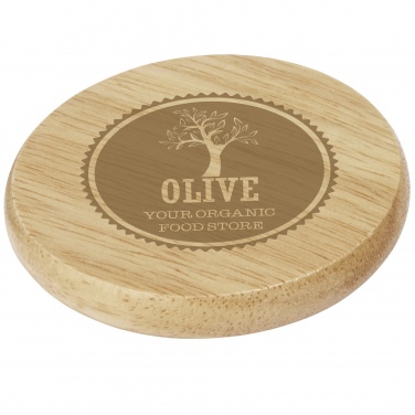 Logotrade promotional giveaway image of: Scoll wooden coaster with bottle opener