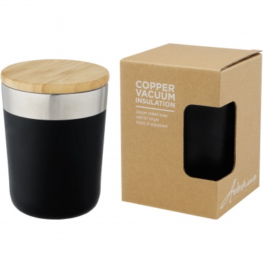 Logotrade promotional product picture of: Lagan 300 ml stainless steel tumbler with bamboo lid