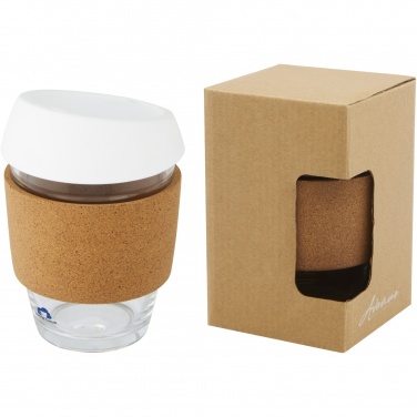 Logotrade promotional gift image of: Lidan 360 ml borosilicate glass tumbler with silicone lid