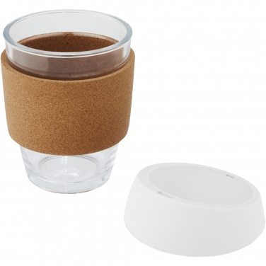 Logotrade advertising products photo of: Lidan 360 ml borosilicate glass tumbler with silicone lid