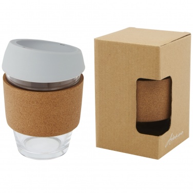 Logo trade promotional gifts picture of: Lidan 360 ml borosilicate glass tumbler with silicone lid