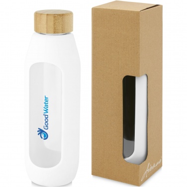 Logotrade corporate gift image of: Tidan 600 ml borosilicate glass bottle with silicone grip