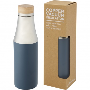 Logotrade promotional item picture of: Hulan 540 ml copper vacuum insulated stainless steel bottle with bamboo lid