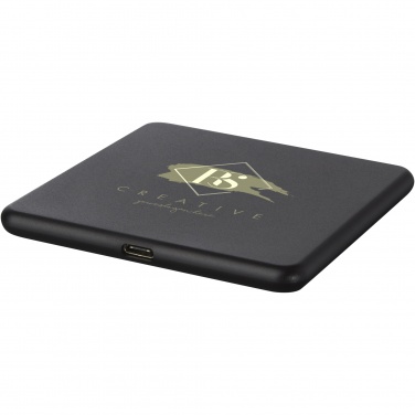 Logo trade promotional items picture of: Loop 10W recycled plastic wireless charging pad