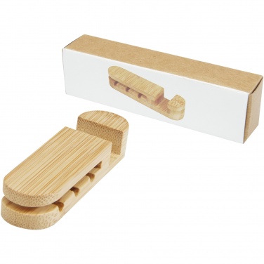 Logo trade promotional giveaways picture of: Edulis bamboo cable manager 