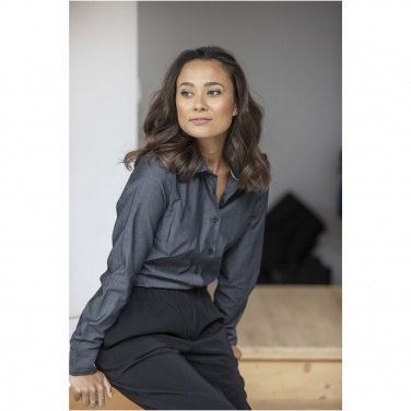 Logo trade business gifts image of: Cuprite long sleeve women's organic shirt