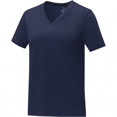 Logo trade promotional merchandise picture of: Somoto short sleeve women's V-neck t-shirt 