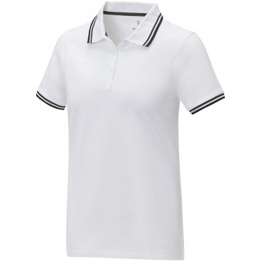 Logo trade promotional giveaway photo of: Amarago short sleeve women's tipping polo