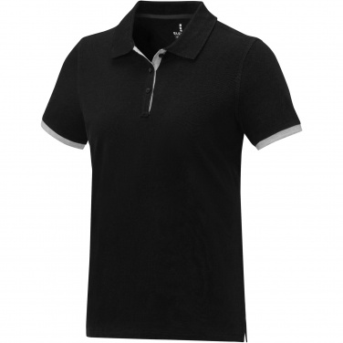 Logo trade promotional giveaways picture of: Morgan short sleeve women's duotone polo
