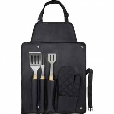 Logo trade promotional products image of: Gril 3-piece BBQ tools set and glove 