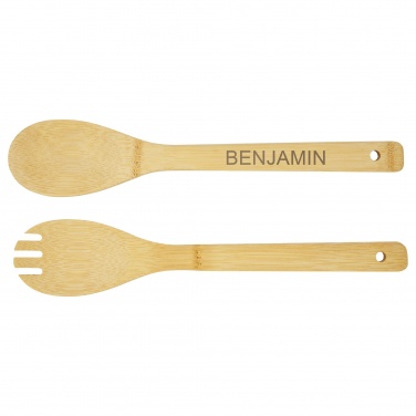 Logotrade business gift image of: Argulls bamboo salad bowl and tools