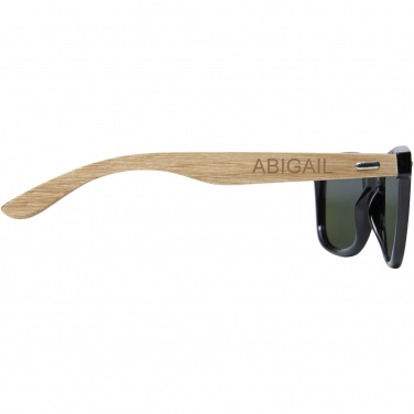 Logotrade promotional gift image of: Hiru rPET/wood mirrored polarized sunglasses in gift box