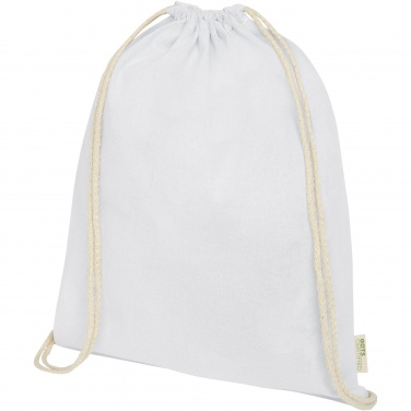 Logo trade promotional gift photo of: Orissa 140 g/m² organic cotton drawstring bag 5L