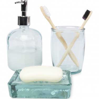 Logo trade promotional gift photo of: Jabony 3-piece recycled glass bathroom set