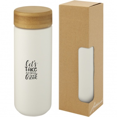 Logotrade promotional item image of: Lumi 300 ml ceramic tumbler with bamboo lid