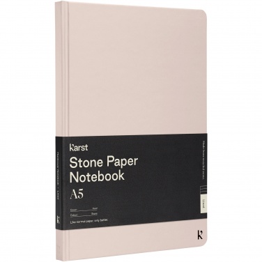 Logo trade promotional products picture of: Karst® A5 stone paper hardcover notebook - lined