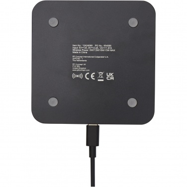 Logo trade corporate gifts picture of: Hybrid 15W premium wireless charging pad