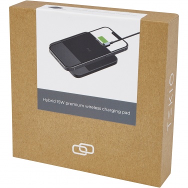 Logo trade promotional items image of: Hybrid 15W premium wireless charging pad