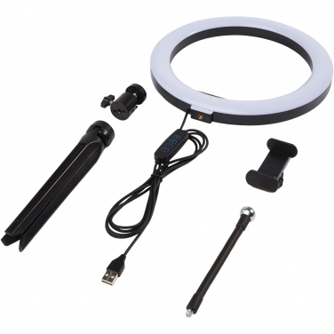 Logotrade advertising product image of: Studio ring light for selfies and vlogging with phone holder and tripod