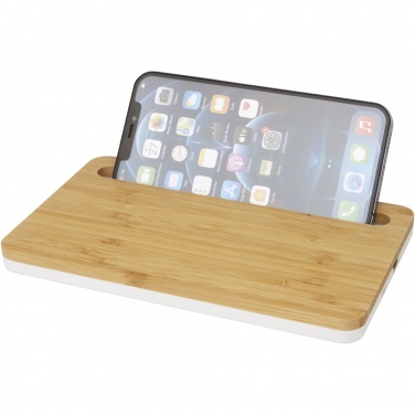 Logo trade promotional item photo of: Medake 10W bamboo wireless charger