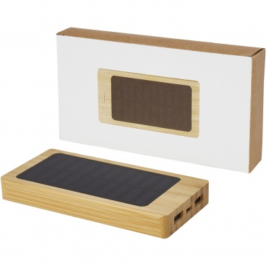 Logo trade corporate gifts picture of: Alata 8000 mAh bamboo solar power bank