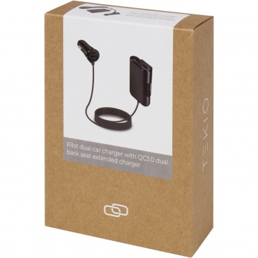 Logotrade promotional giveaway picture of: Pilot dual car charger with QC 3.0 dual back seat extended charger