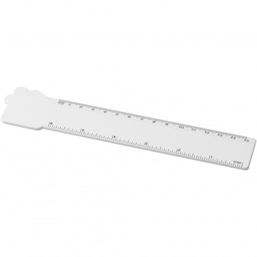 Logo trade business gift photo of: Tait 15 cm house-shaped recycled plastic ruler