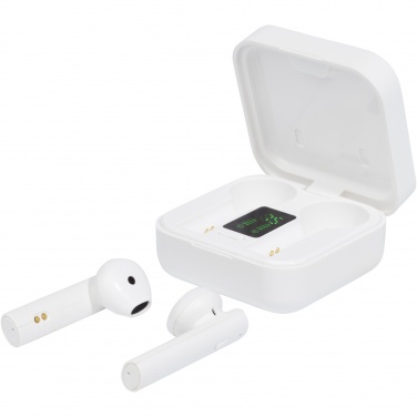 Logo trade corporate gifts image of: Tayo solar charging TWS earbuds 