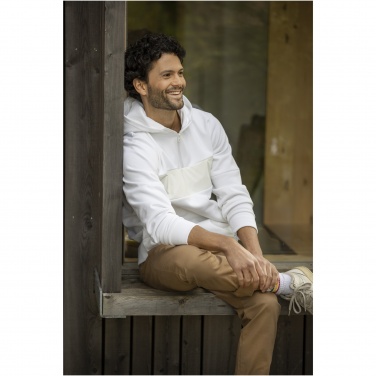 Logo trade promotional giveaways image of: Sayan men's half zip anorak hooded sweater
