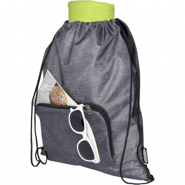 Logo trade promotional merchandise picture of: Ash recycled foldable drawstring bag 7L