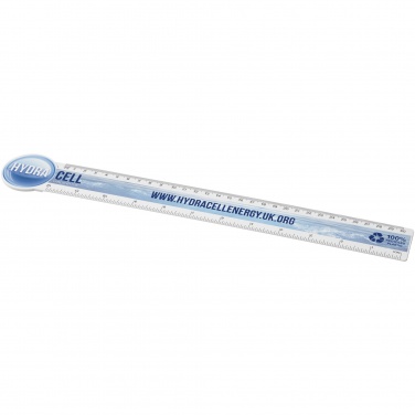 Logo trade promotional item photo of: Tait 30cm circle-shaped recycled plastic ruler