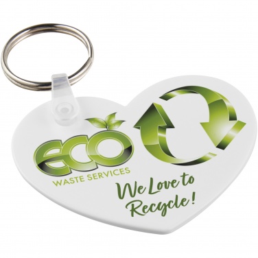 Logotrade promotional merchandise image of: Tait heart-shaped recycled keychain