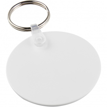 Logo trade business gifts image of: Tait circle-shaped recycled keychain