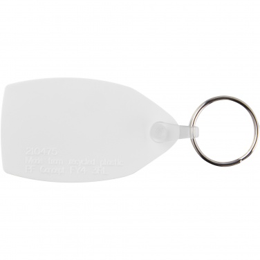 Logo trade promotional merchandise image of: Tait rectangular-shaped recycled keychain