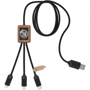 Logo trade promotional giveaways image of: SCX.design C29 3-in-1 bamboo cable