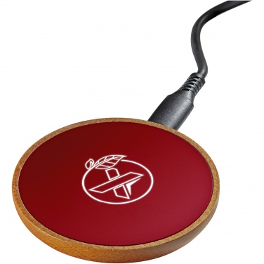 Logo trade promotional merchandise picture of: SCX.design W13 10W wooden wireless charging station