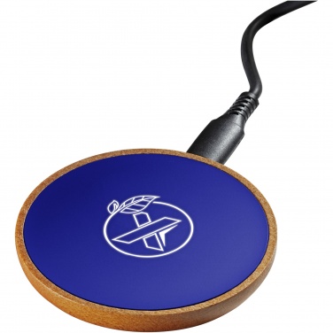 Logo trade promotional merchandise image of: SCX.design W13 10W wooden wireless charging station