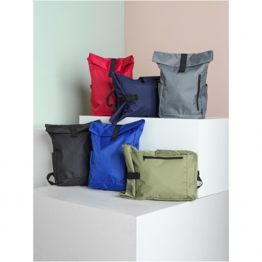 Logo trade corporate gifts picture of: Byron 15.6" GRS RPET roll-top backpack 18L