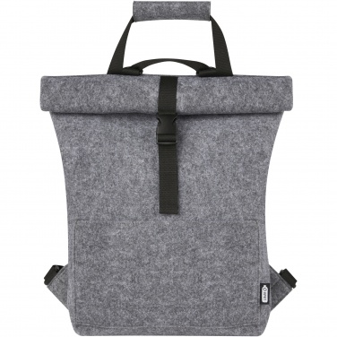 Logotrade promotional products photo of: Felta GRS recycled felt roll-top bike bag 13L