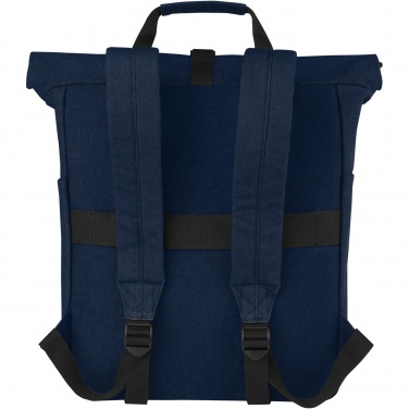 Logo trade promotional merchandise picture of: Joey 15” GRS recycled canvas rolltop laptop backpack 15L